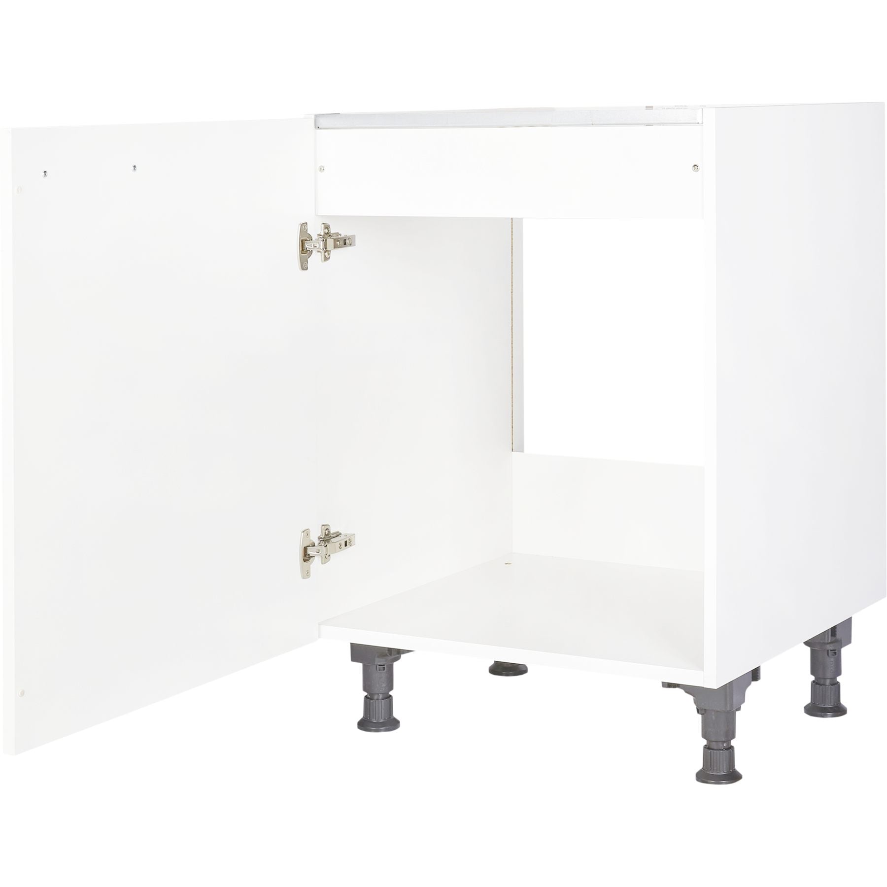 nobilia Spülenschrank-Unterschrank SPUD60 für Einbauspüle 60cm, Alpinweiß, links