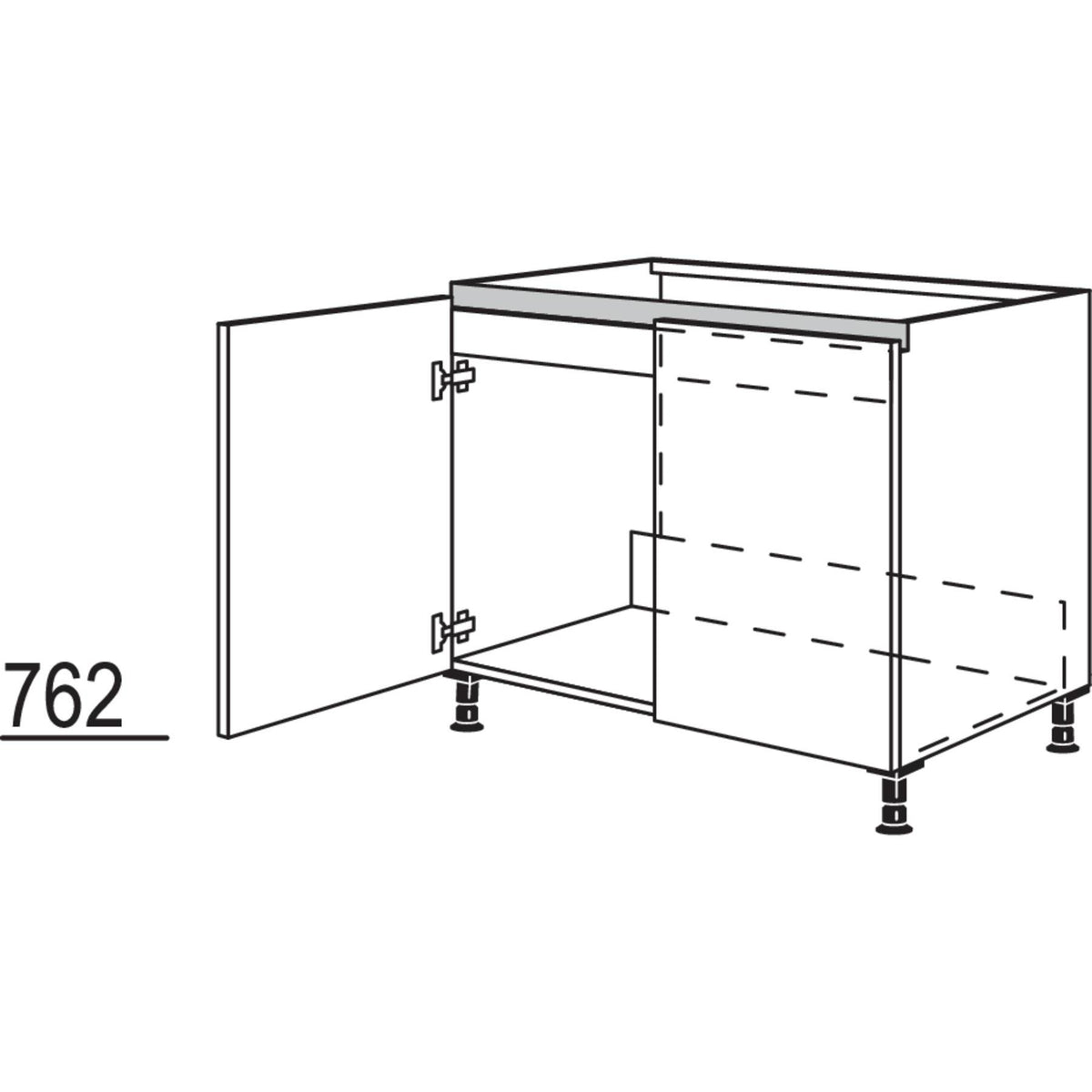 nobilia Spülenunterschrank NSPU80-X 56148-top-shelf.de