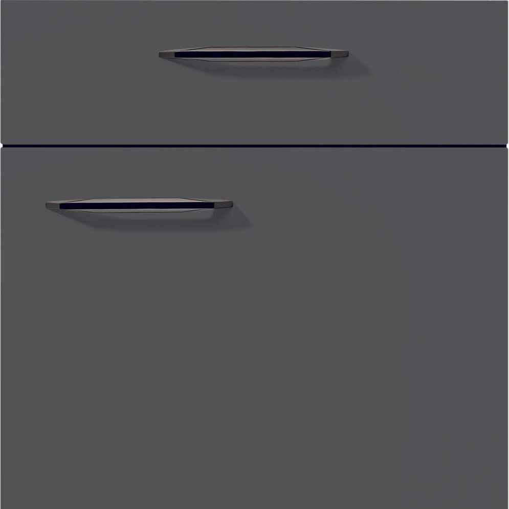 nobilia Küchen Frontüren Muster, Frontmuster - 317 Touch Lacklaminat Schiefergrau supermatt 334 Möbelfront