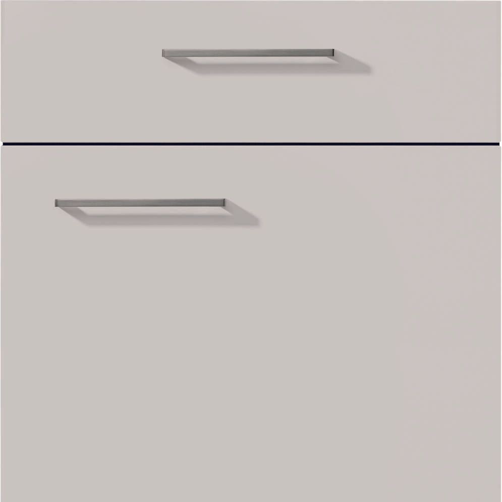 nobilia Küchen Frontüren Muster, Frontmuster - 317 Touch Lacklaminat Seidengrau supermatt 338 Möbelfront
