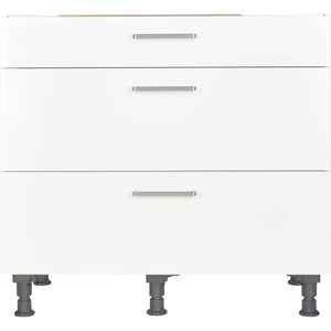 nobilia Unterschrank Kochstellenschrank KS2A 90cm für autarkes Kochfeld  Alpinweiß supermatt