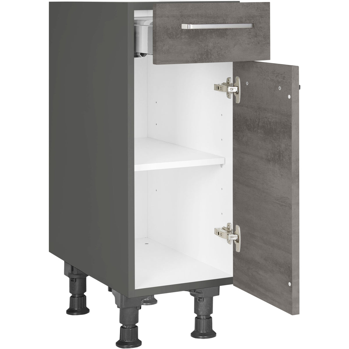 nobilia Unterschrank US30 30 cm Beton Schiefergrau Dunkel Anthrazit 889 Riva 371