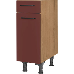 nobilia Unterschrank US30 30 cm Dunkel Rot Rostrot Ultra Matt 963 Easytouch 945