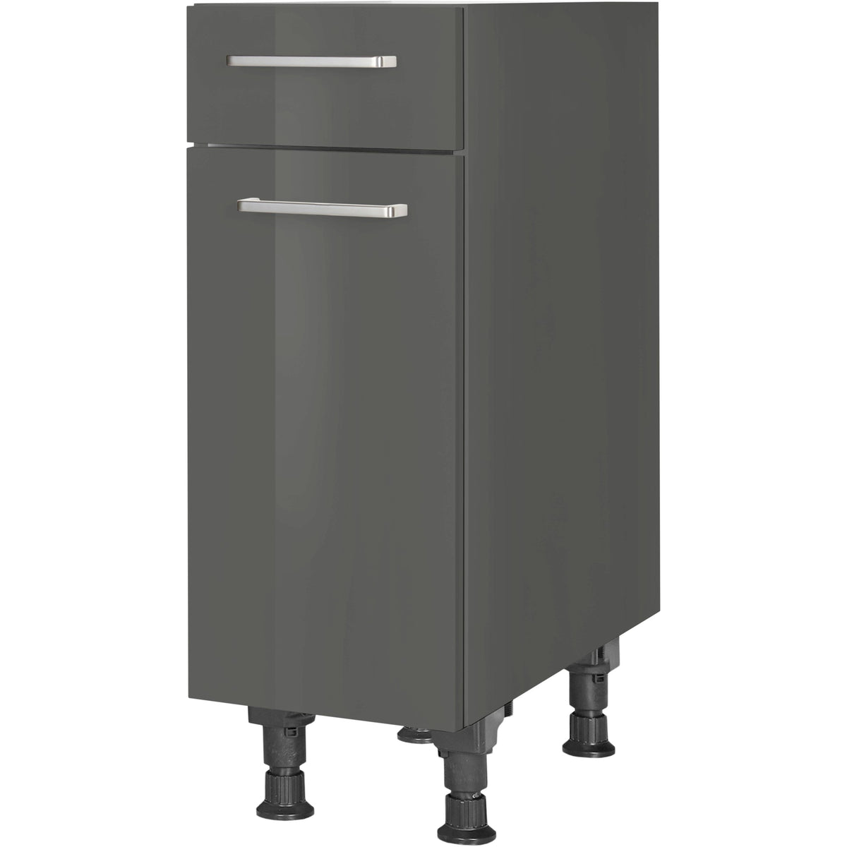 nobilia Unterschrank US30 30 cm Schiefergrau Dunkel Anthrazit Hoch glanz 453 Flash 648