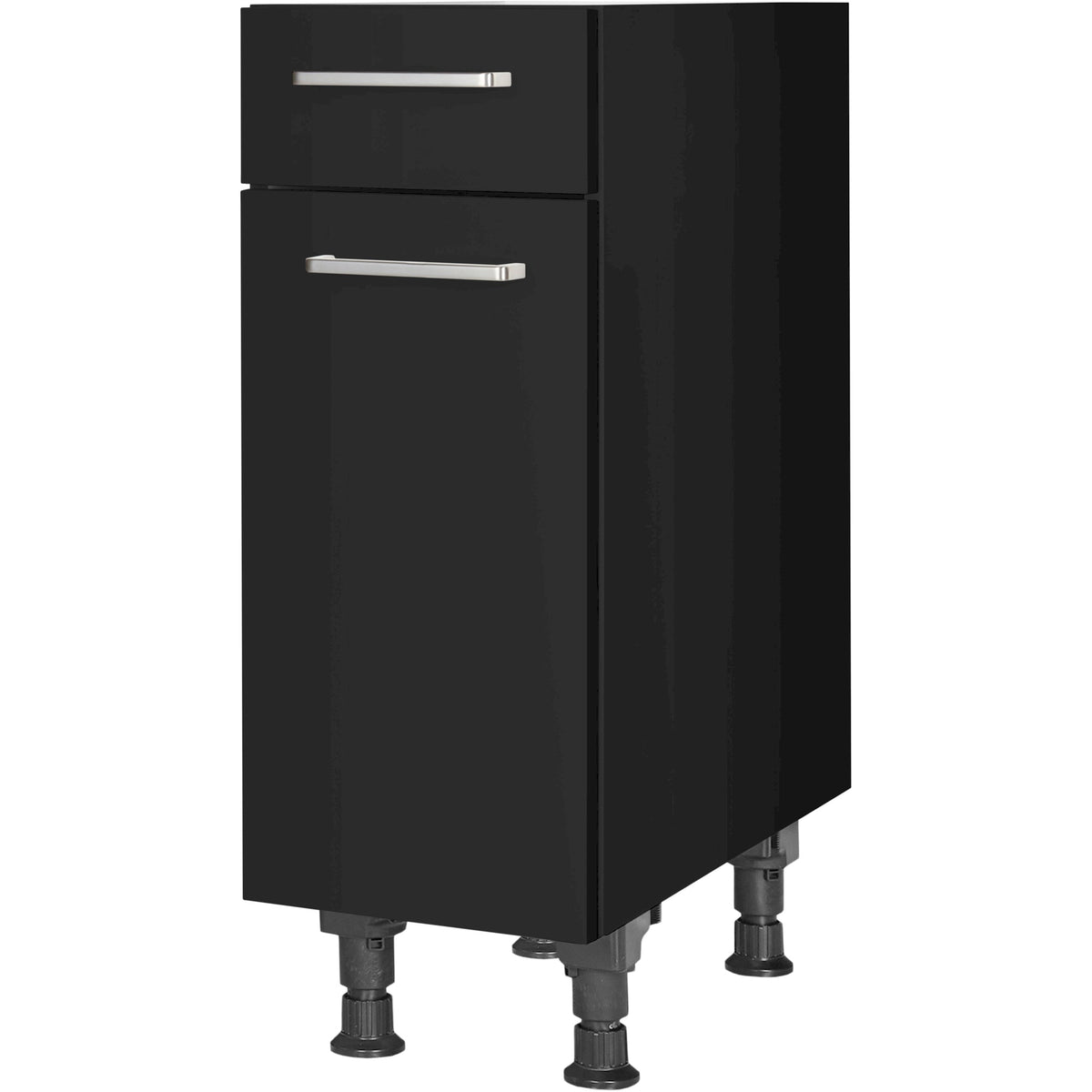 nobilia Unterschrank US30 30 cm Schwarz super matt 340 Touch 317
