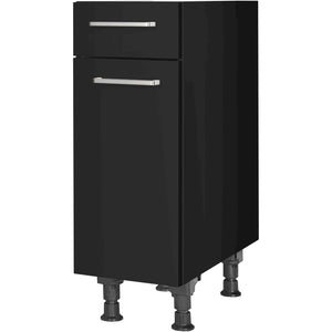 nobilia Unterschrank US30 30 cm Schwarz super matt 340 Touch 317