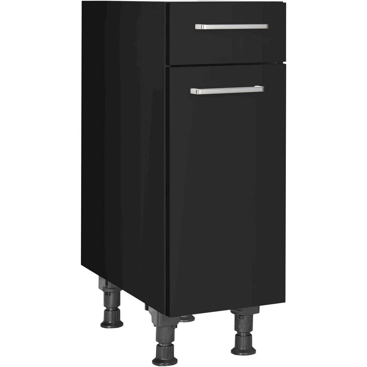 nobilia Unterschrank US30 30 cm Schwarz super matt 340 Touch 317