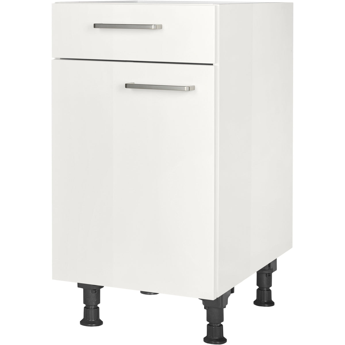 nobilia Unterschrank US45 45 cm Alpin Weiss Hoch Glanz 503 Flash 648