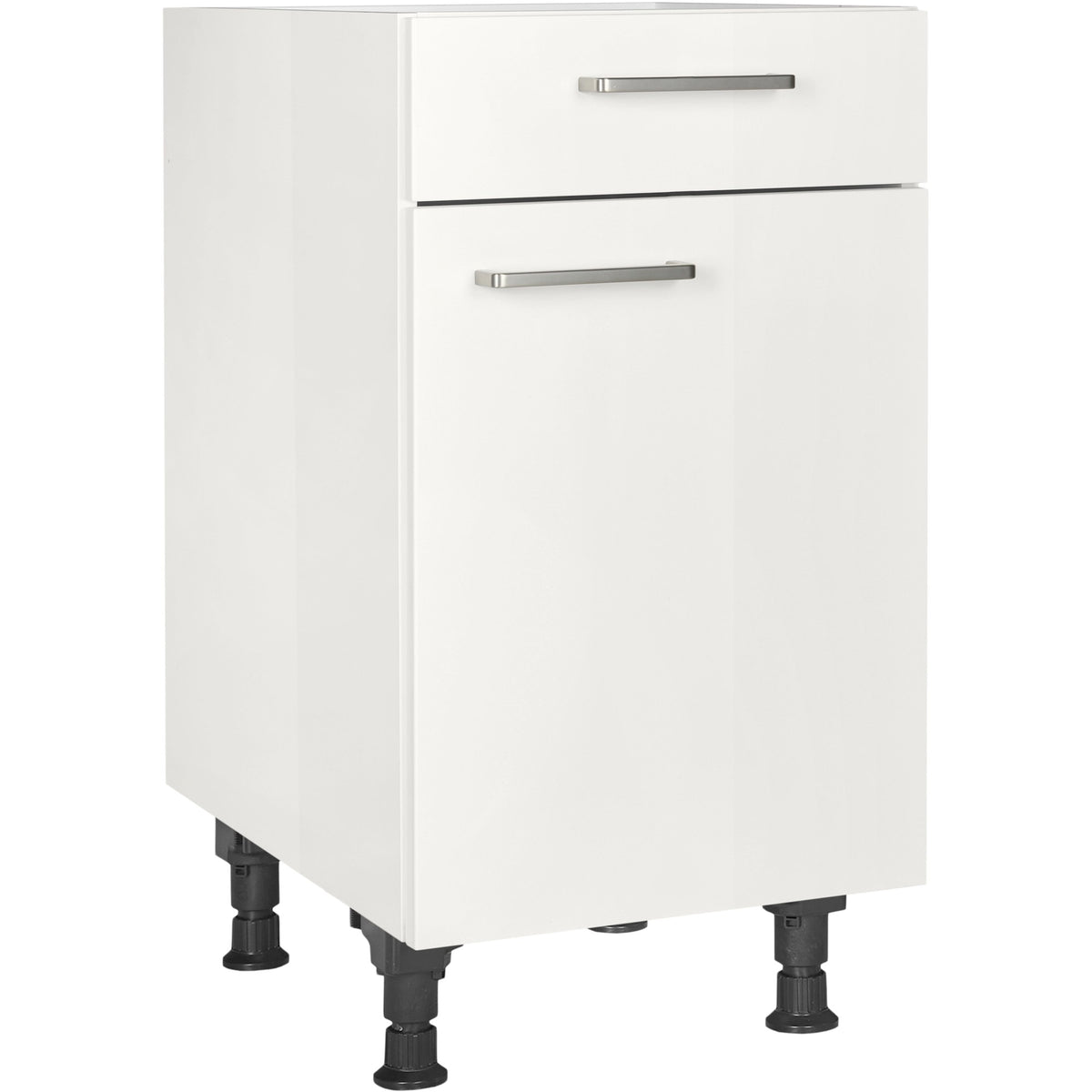 nobilia Unterschrank US45 45 cm Alpin Weiss Hoch Glanz 503 Flash 648