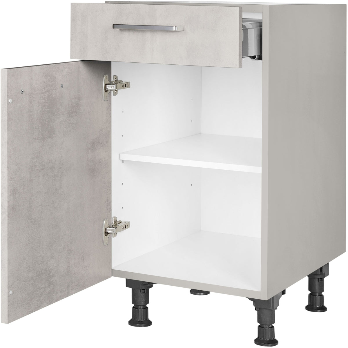 nobilia Unterschrank US45 45 cm Beton Grau Hellgrau Anthrazit 892 Riva 371