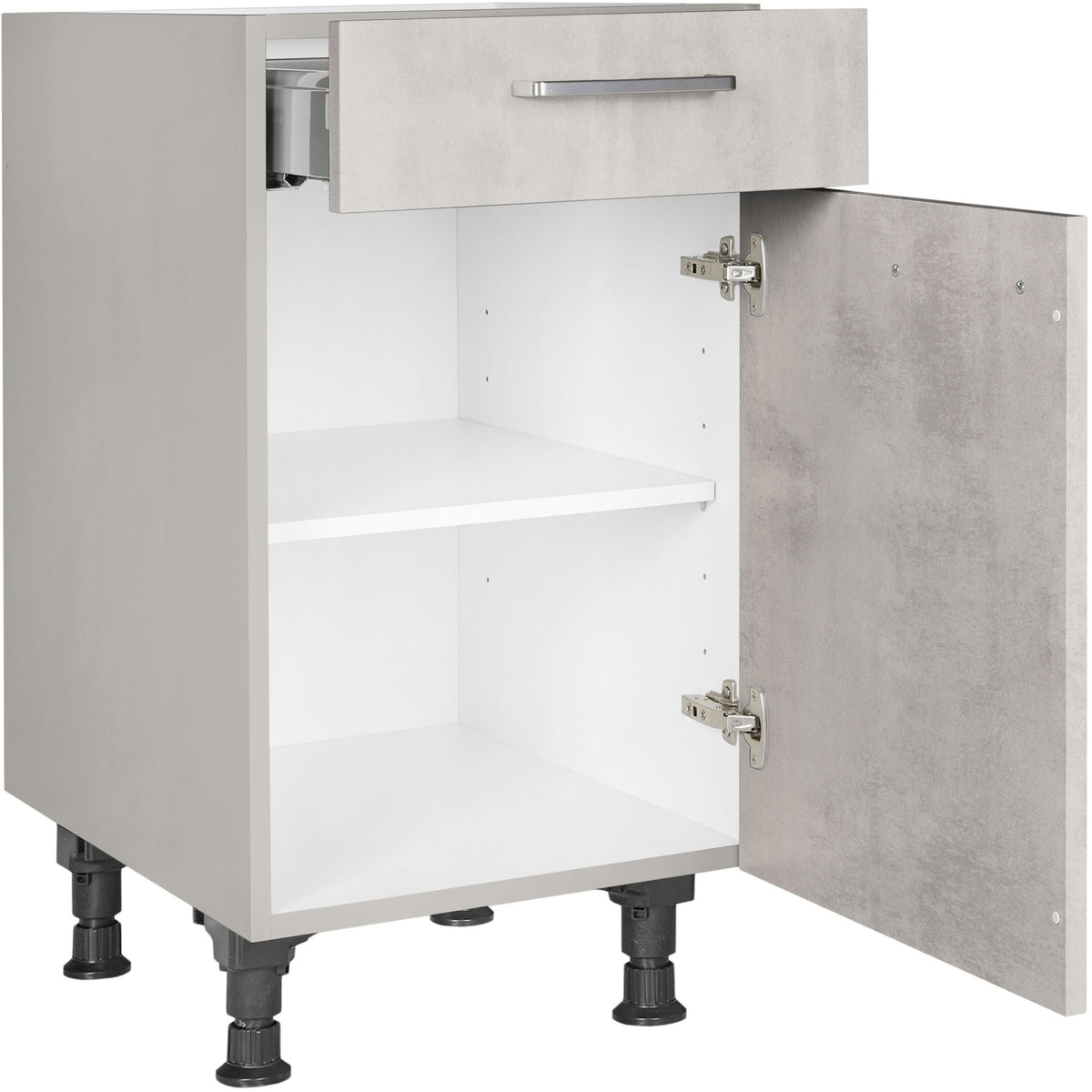 nobilia Unterschrank US45 45 cm Beton Grau Hellgrau Anthrazit 892 Riva 371