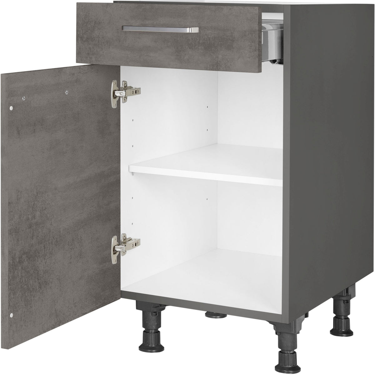 nobilia Unterschrank US45 45 cm Beton Schiefergrau Dunkel Anthrazit 889 Riva 371