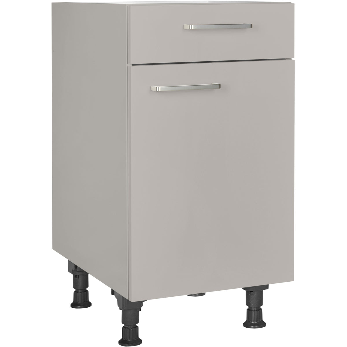 nobilia Unterschrank US45 45 cm Hellgrau Stein grau super matt 341 Touch 317