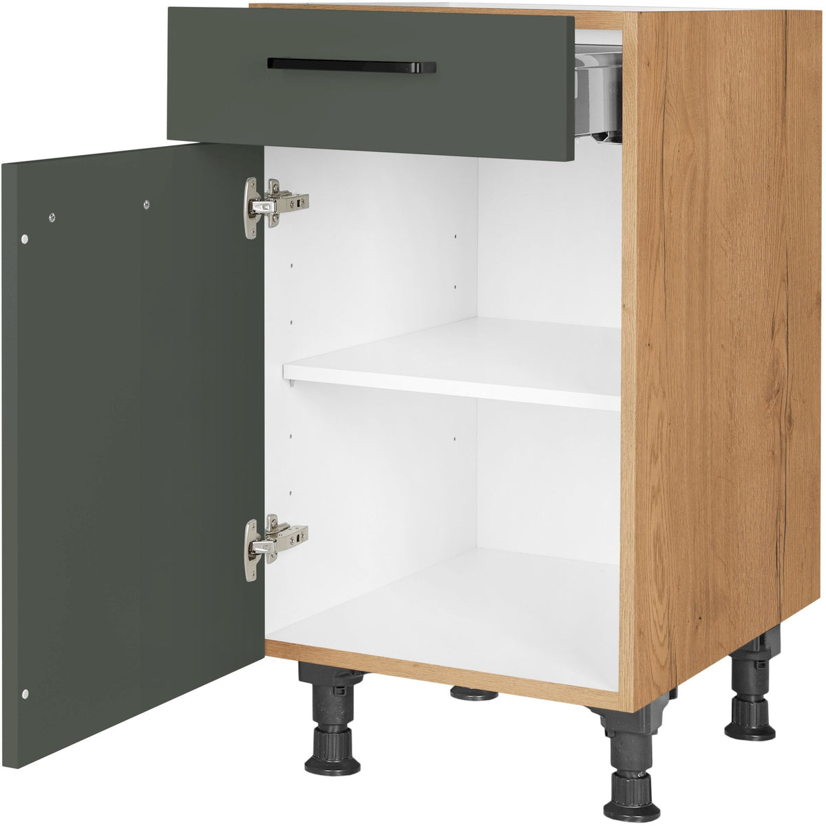 nobilia Unterschrank US45 45 cm Mineral Grün Ultra Matt 964 Easytouch 945