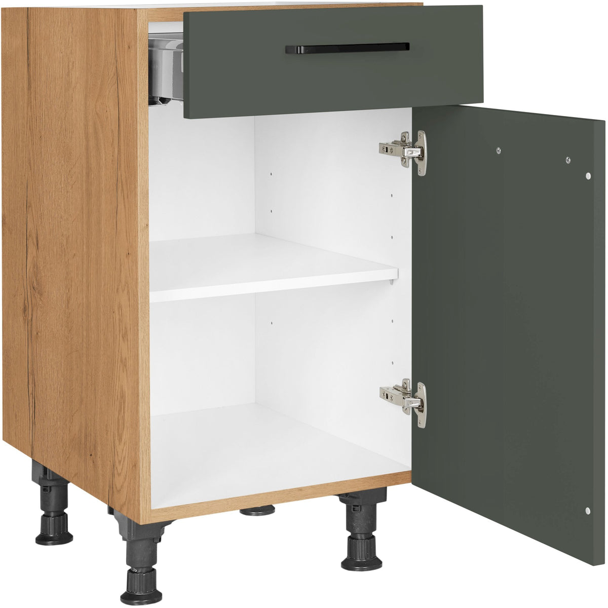 nobilia Unterschrank US45 45 cm Mineral Grün Ultra Matt 964 Easytouch 945