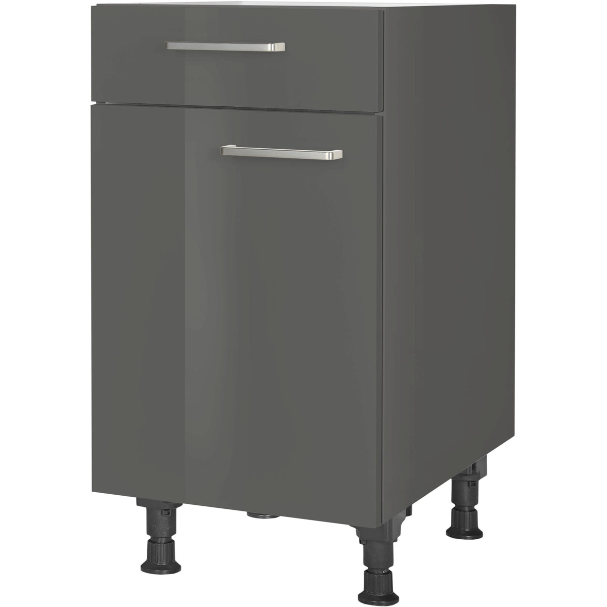 nobilia Unterschrank US45 45 cm Schiefergrau Dunkel Anthrazit Hoch glanz 453 Flash 648