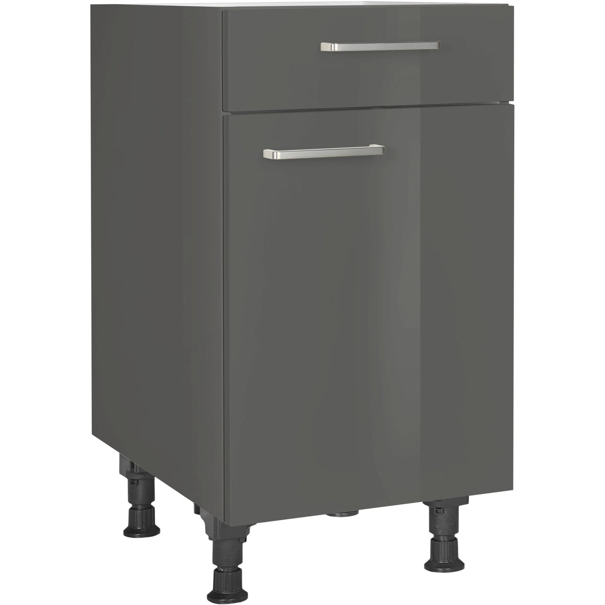 nobilia Unterschrank US45 45 cm Schiefergrau Dunkel Anthrazit Hoch glanz 453 Flash 648