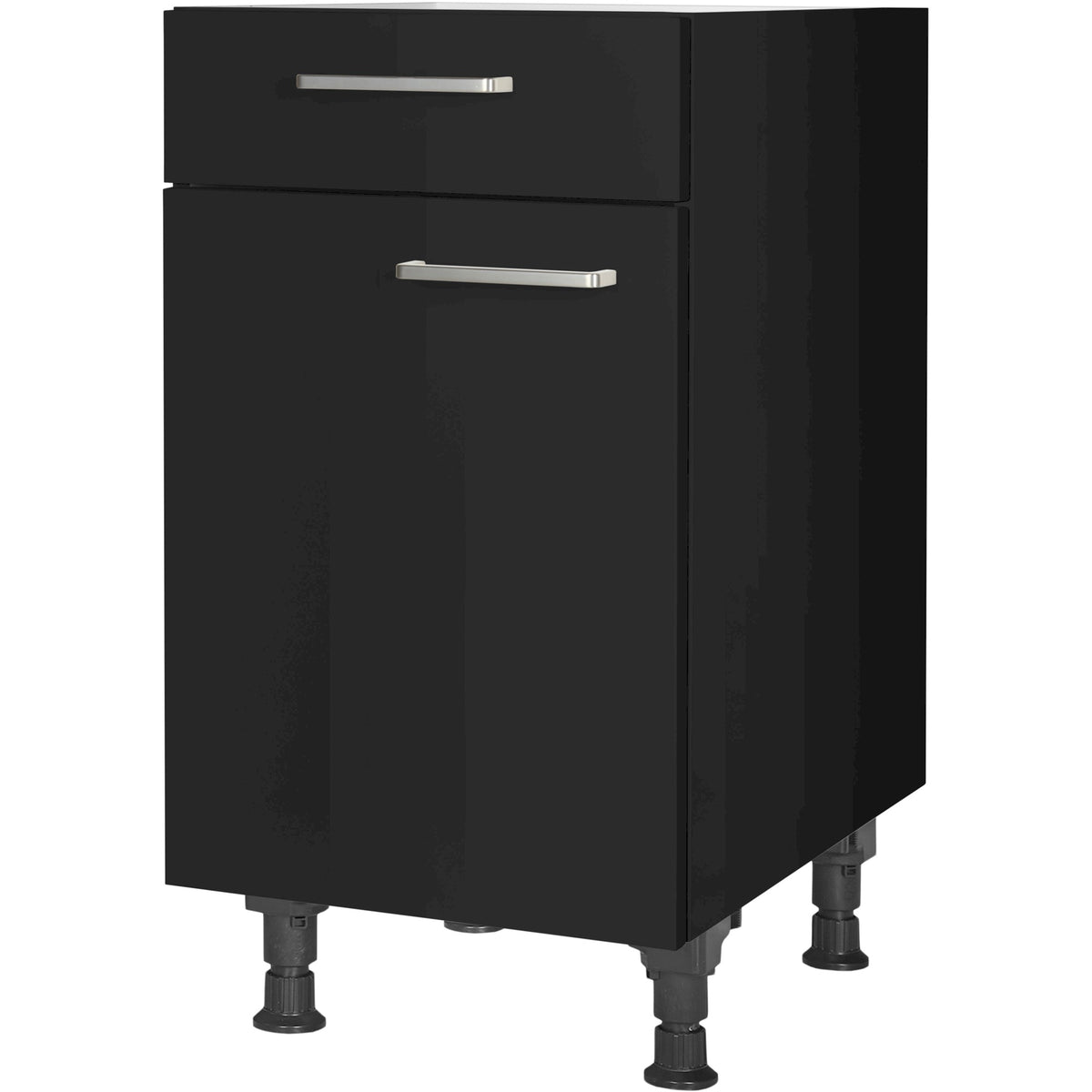 nobilia Unterschrank US45 45 cm Schwarz super matt 340 Touch 317