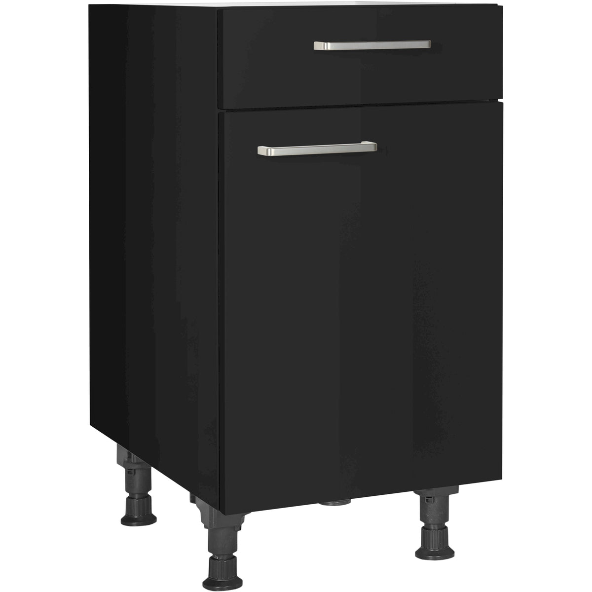 nobilia Unterschrank US45 45 cm Schwarz super matt 340 Touch 317