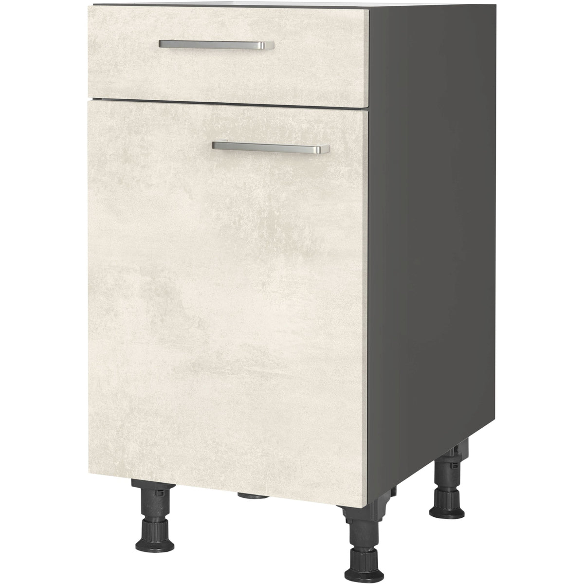 nobilia Unterschrank US45 45 cm Weiss Beton Grau Beige 891 Riva 371