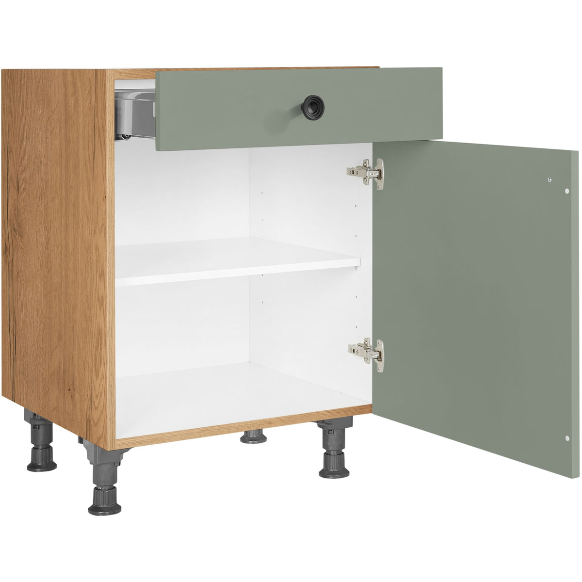 nobilia Unterschrank US60 60 cm Schilf Grün matt 776 Cascada 684