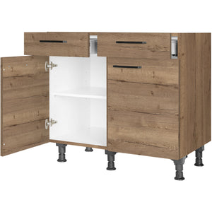 nobilia Unterschrank US90 90 cm Eiche Havanna Dunkel 402 Structura 382