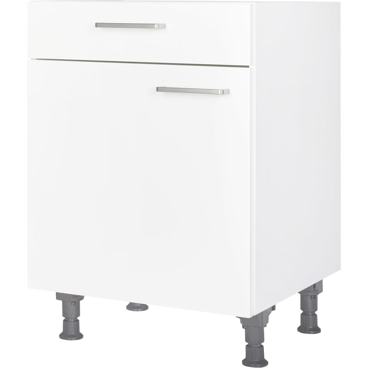 nobilia Unterschrank für autarkes Kochfeld KS60 Kochstellenschrank 60cm Weiß 1 Schublade-links