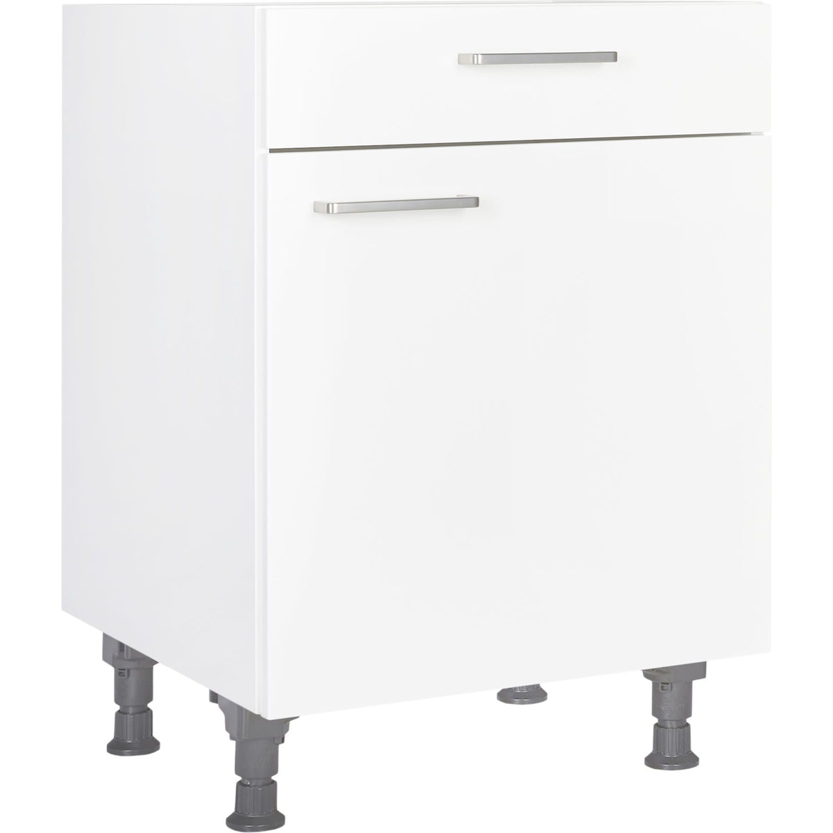 nobilia Unterschrank für autarkes Kochfeld KS60 Kochstellenschrank 60cm Weiß 1 Schublade-rechts