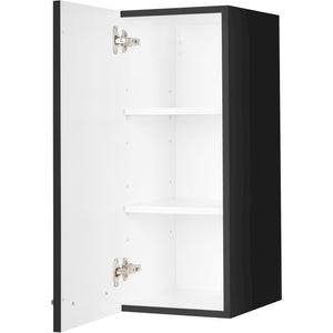 nobilia Wandschrank W30 1 30 cm Schwarz super matt 340 Touch 317