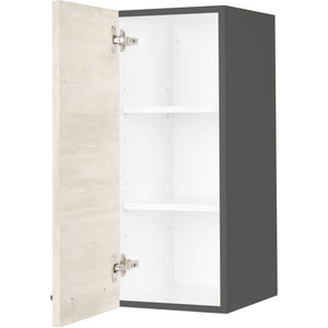 nobilia Wandschrank W30 1 30 cm Weiss Beton Grau Beige 891 Riva 371