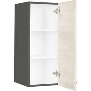 nobilia Wandschrank W30 1 30 cm Weiss Beton Grau Beige 891 Riva 371