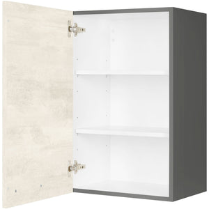 nobilia Wandschrank W45 1 45 cm Weiss Beton Grau Beige 891 Riva 371