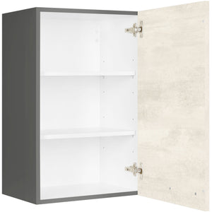 nobilia Wandschrank W45 1 45 cm Weiss Beton Grau Beige 891 Riva 371