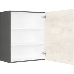 nobilia Wandschrank W60 1 60 cm Weiss Beton Grau Beige 891 Riva 371