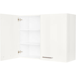 nobilia Wandschrank W90 1 90 cm Alpin Weiss Hoch Glanz 503 Flash 648