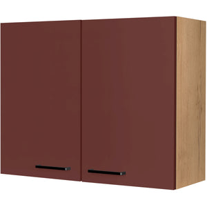 nobilia Wandschrank W90 1 90 cm Dunkel Rot Rostrot Ultra Matt 963 Easytouch 945