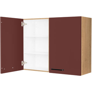 nobilia Wandschrank W90 1 90 cm Dunkel Rot Rostrot Ultra Matt 963 Easytouch 945