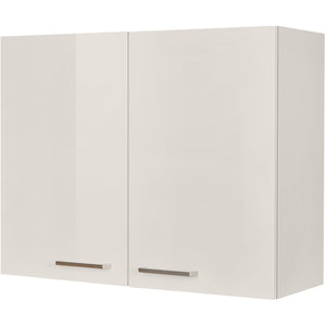 nobilia Wandschrank W90 1 90 cm Hell Grau Seiden grau Hoch Glanz 455 Flash 648