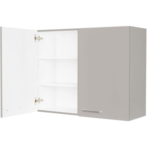 nobilia Wandschrank W90 1 90 cm Hellgrau Stein grau super matt 341 Touch 317