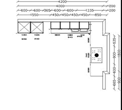 nobilia cuisine d&#39;angle Artis 938 aspect verre blanc alpin mat 265 x 275 + 120 cm configurable avec armoires murales en verre -