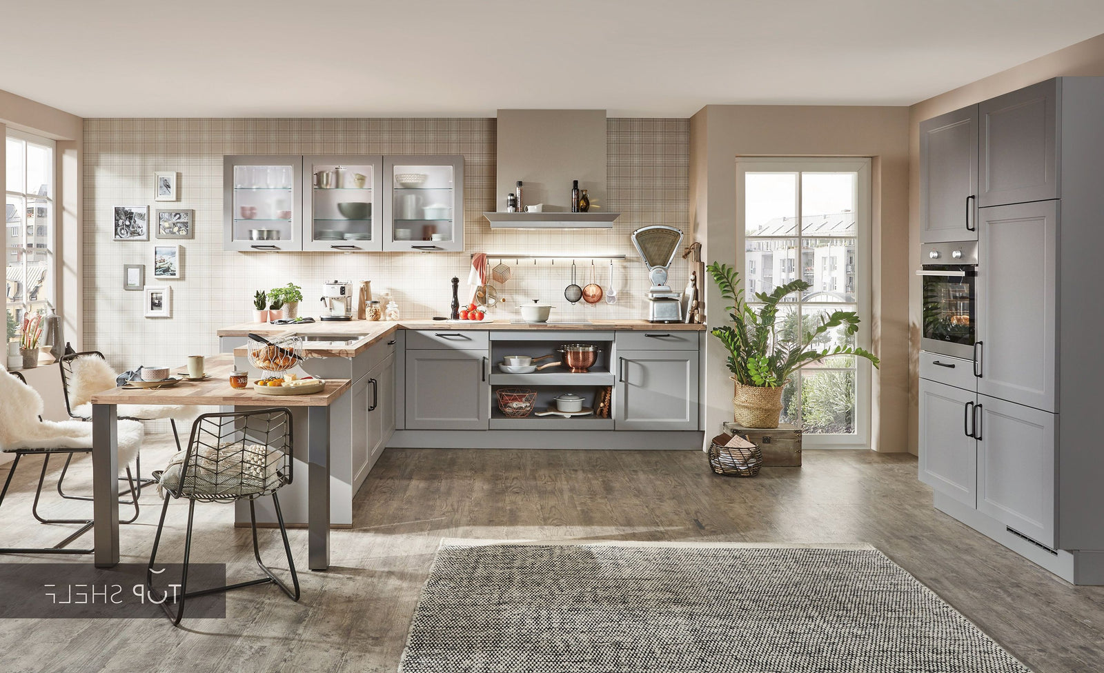 nobilia cuisine d'angle Cascada 772 Steingrau 360x250+120 cm configurable -