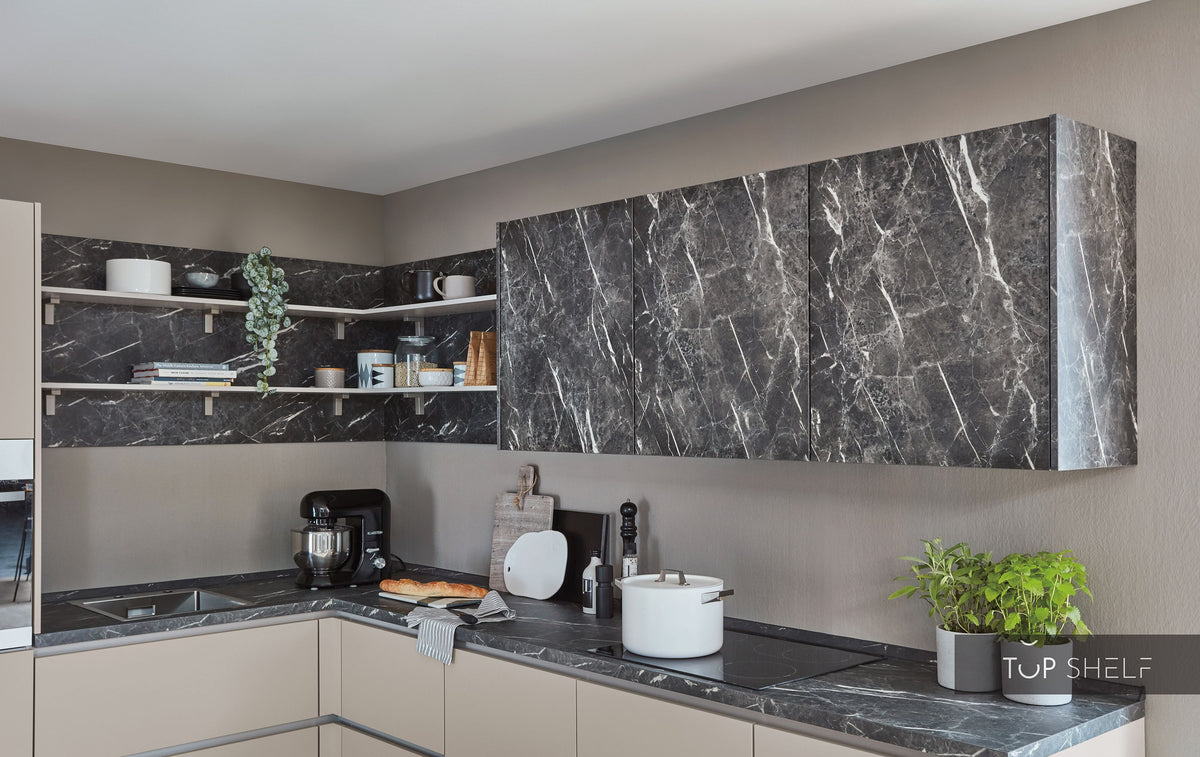 nobilia Winkelküche Eckküche Easytouch 969 Lacklaminat Sand ultramatt 350x275 cm konfigurierbar mit E-Geräten Detail