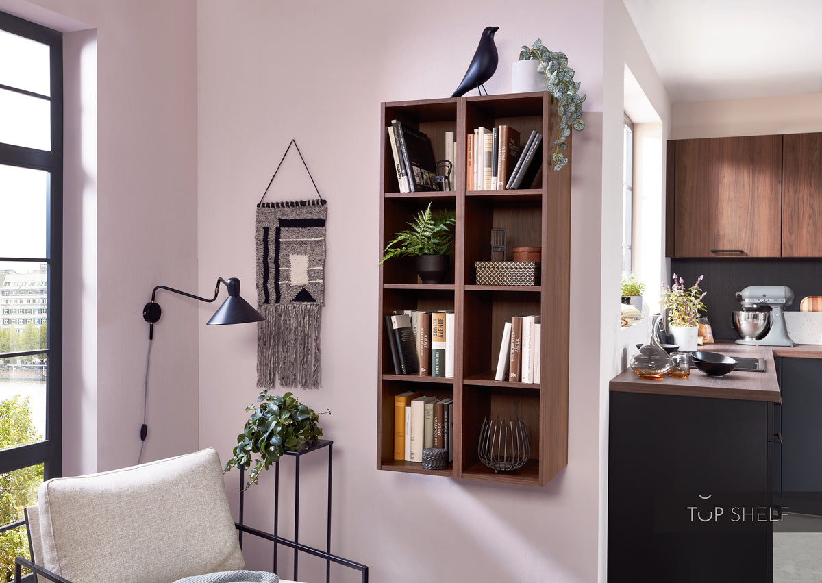 nobilia Winkelküche Eckküche Riva 840 Nussbaum/ schiefergrau matt 245 x 305 cm konfigurierbar mit E-Geräten Detail