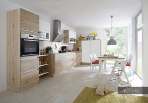 nobilia Winkelküche Eckküche Riva 893 Eiche San Remo 420 x 180 cm konfigurierbar mit E-Geräten