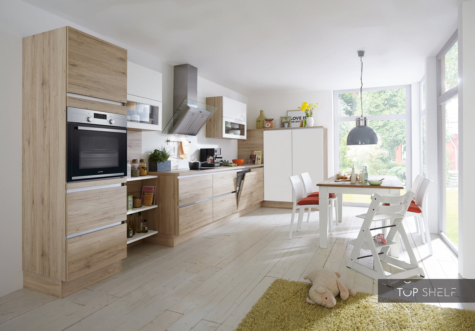 nobilia Winkelküche Eckküche Riva 893 Eiche San Remo 420 x 180 cm konfigurierbar mit E-Geräten