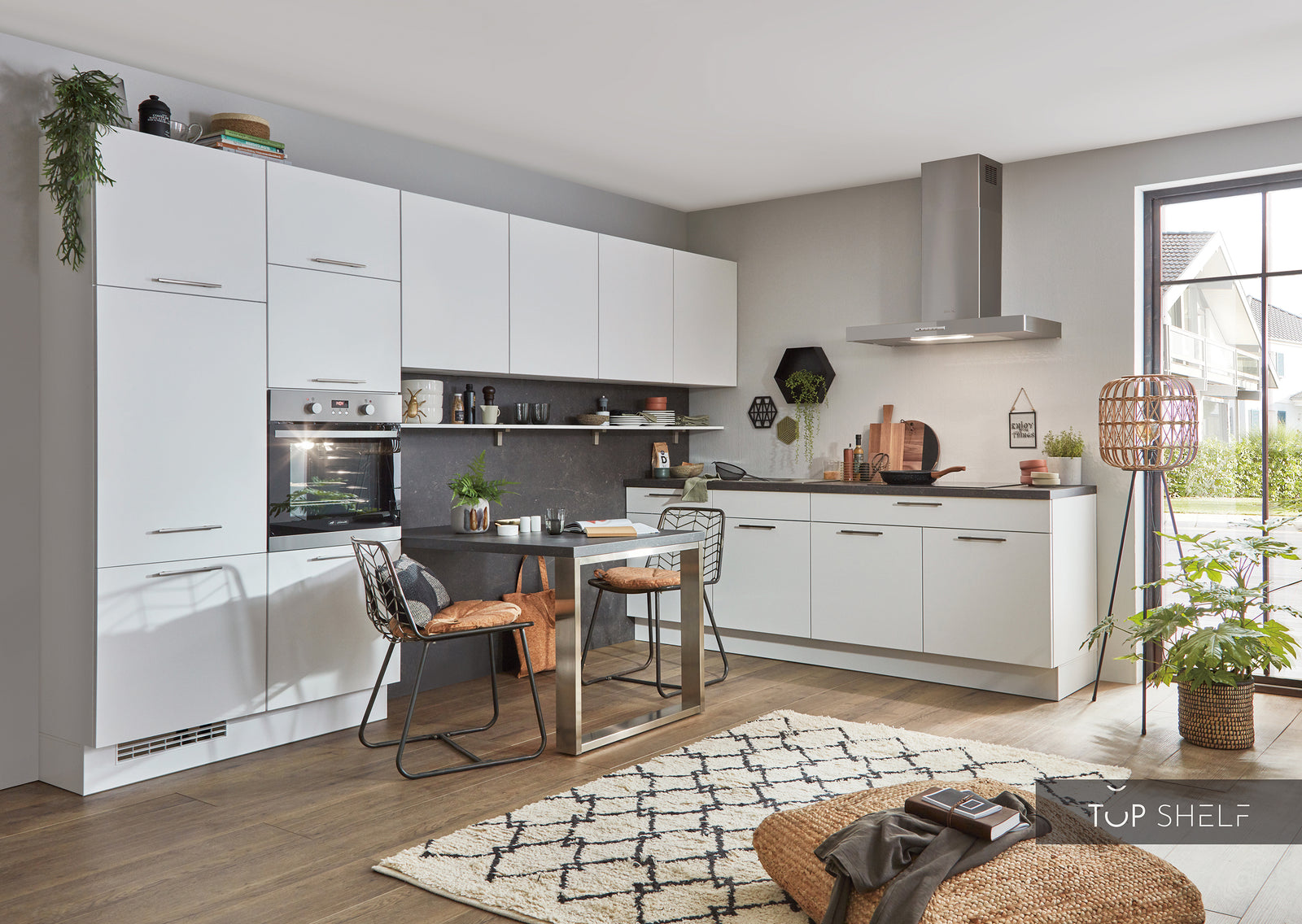 nobilia cuisine d'angle cuisine d'angle Speed 244 blanc alpin 360 x 240 cm configurable --