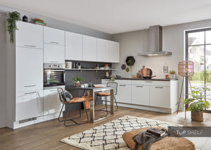 nobilia Winkelküche Eckküche Speed 244 Alpinweiß 360 x 240 cm Küche konfigurierbar mit Elektrogeräten