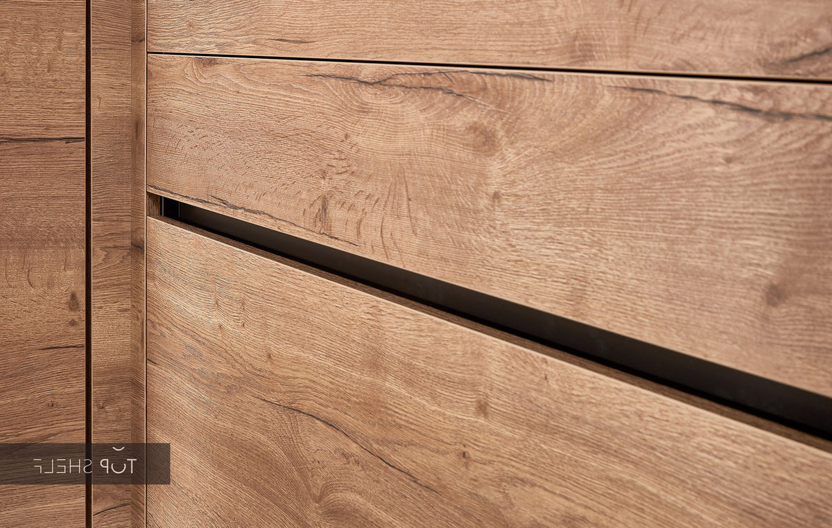 nobilia Winkelküche Eckküche Structura 402 Eiche Havanna Nachbildung 305 x 305 cm konfigurierbar Detail spiegelverkehrt