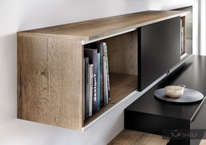 nobilia Wohnwand Lowboards Wohnzimmer Set 363 cm Touch 340 Schwarz supermatt