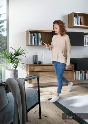 nobilia Wohnwand Lowboards Wohnzimmer Set 363 cm Touch 340 Schwarz supermatt